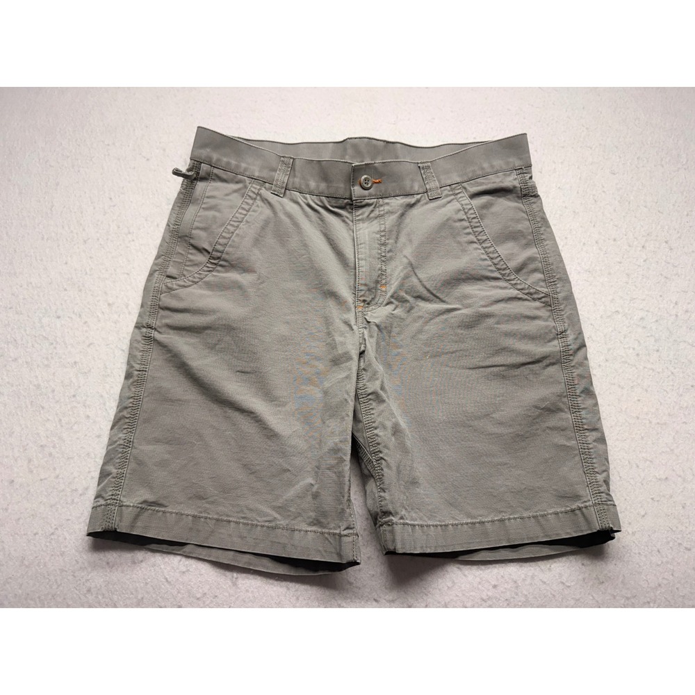 LL Bean Mens Standard Fit Gray Cotton Cargo Hiking Shorts 34W 510006